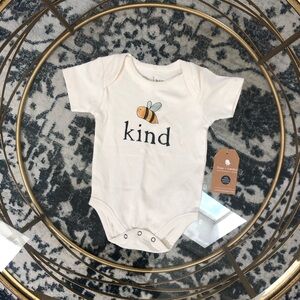 Finn + Emma organic cotton bee onesie